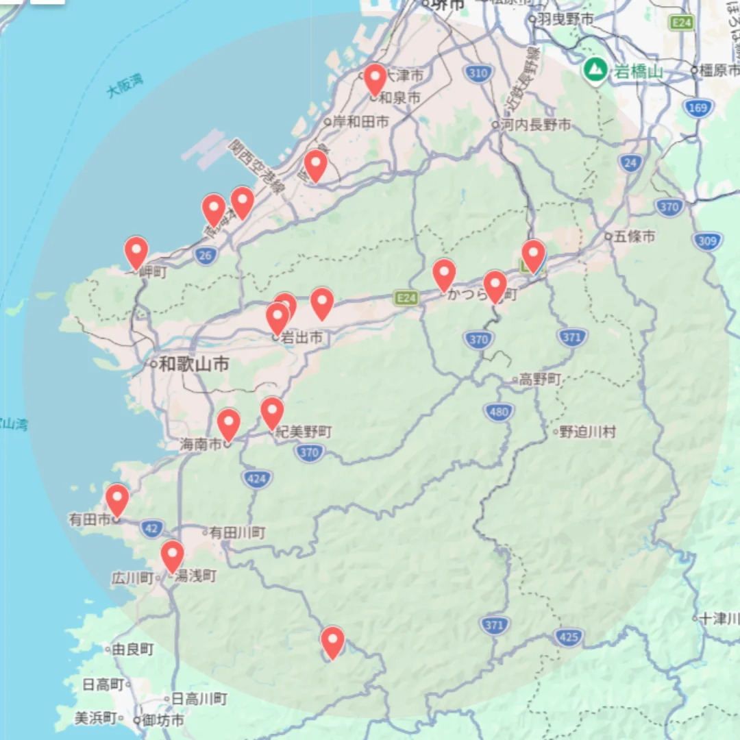 対応エリアマップ